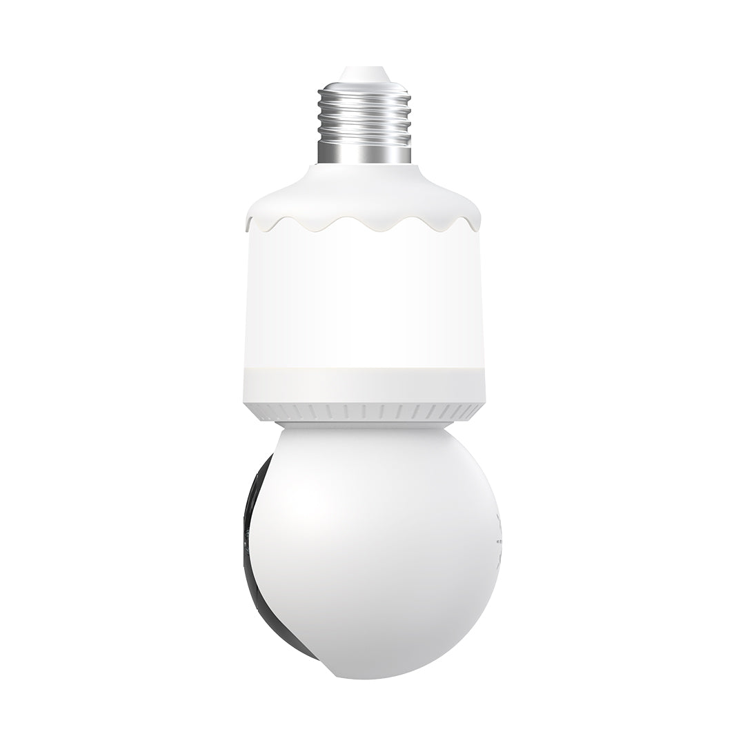 Telecamera lampadina Wi-Fi 2K, dettaglio del corpo e delle finiture
