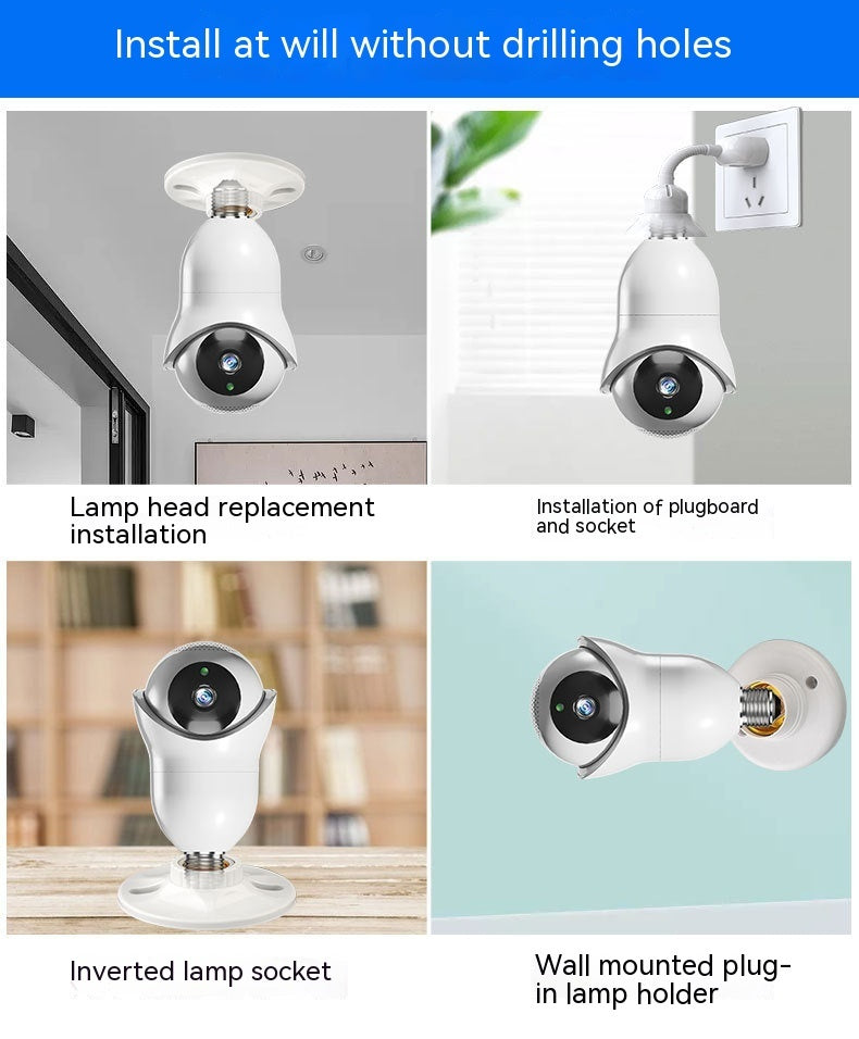 Confezione e accessori inclusi con la telecamera lampadina WiFi