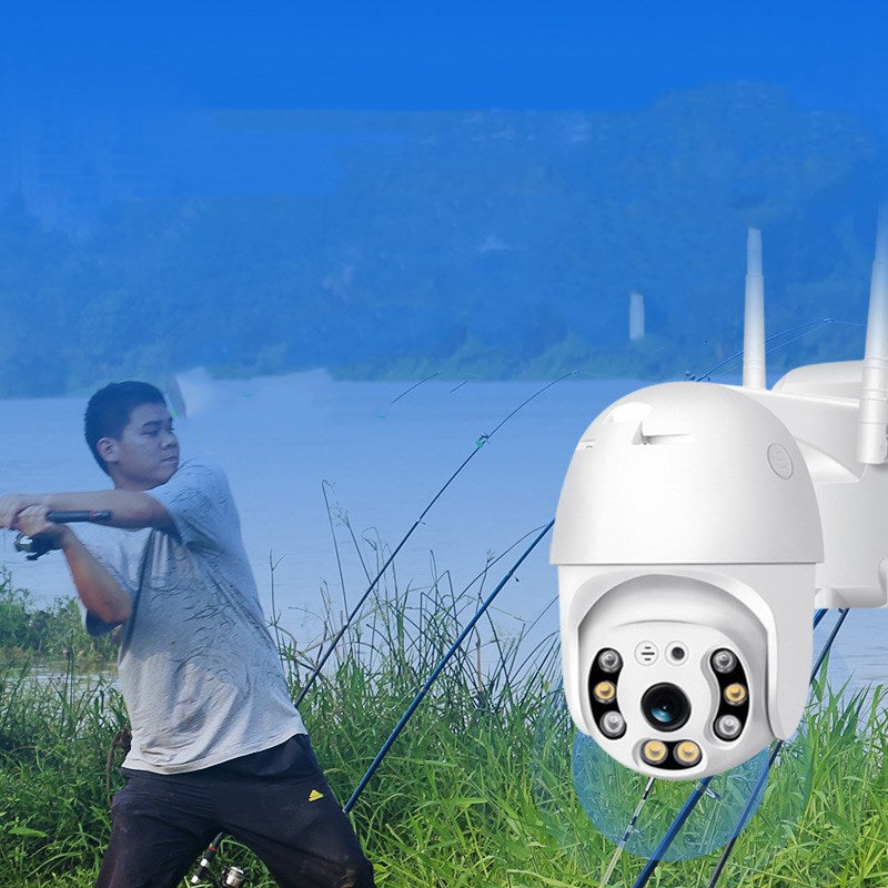 Telecamera dome montata a soffitto in un ambiente interno