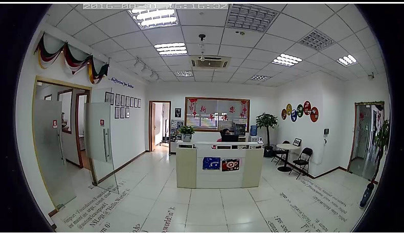 Dettaglio dell'obiettivo fisheye da 1,7 mm