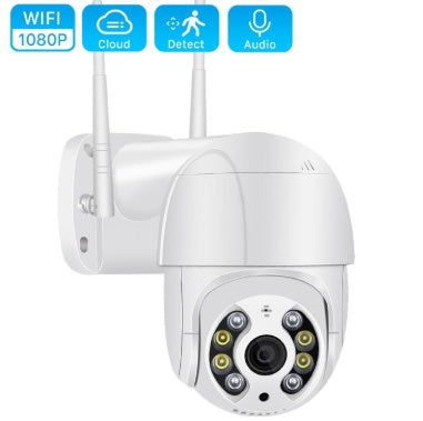 Telecamera WiFi PTZ da esterno vista frontale con obiettivo da 3,6 mm