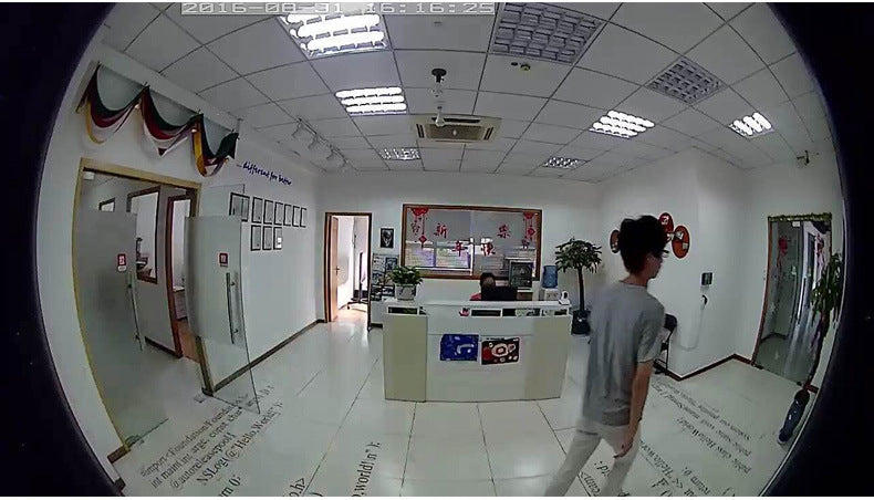 Telecamera IP fisheye da interno, vista laterale