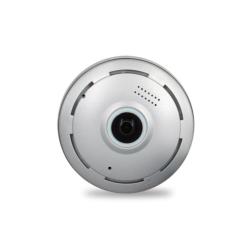 Telecamera IP fisheye da interno, vista frontale con obiettivo panoramico