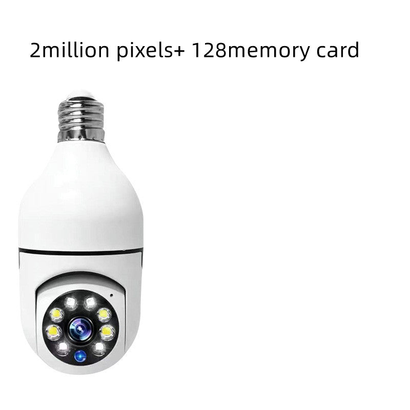 Telecamera di sicurezza a forma di lampadina con 2 milioni di pixel e scheda di memoria da 128GB