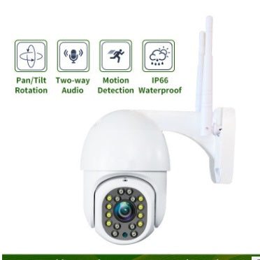 Telecamera WiFi da esterno Full HD 1080P vista frontale con obiettivo