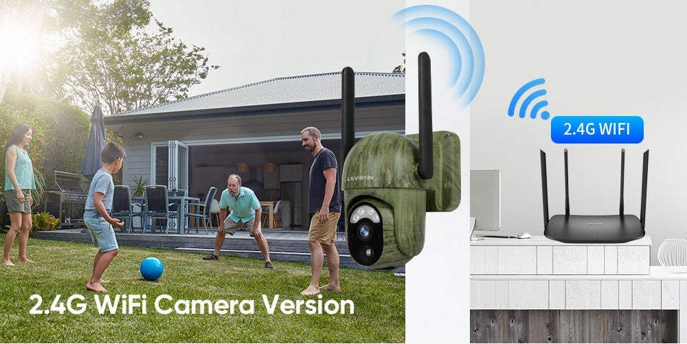 Confezione con telecamera, pannello solare e accessori di montaggio inclusi