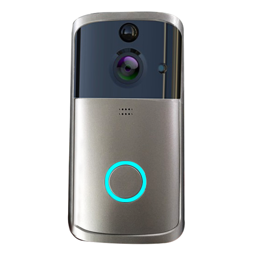 Campanello video intelligente con telecamera di sicurezza e pulsante illuminato