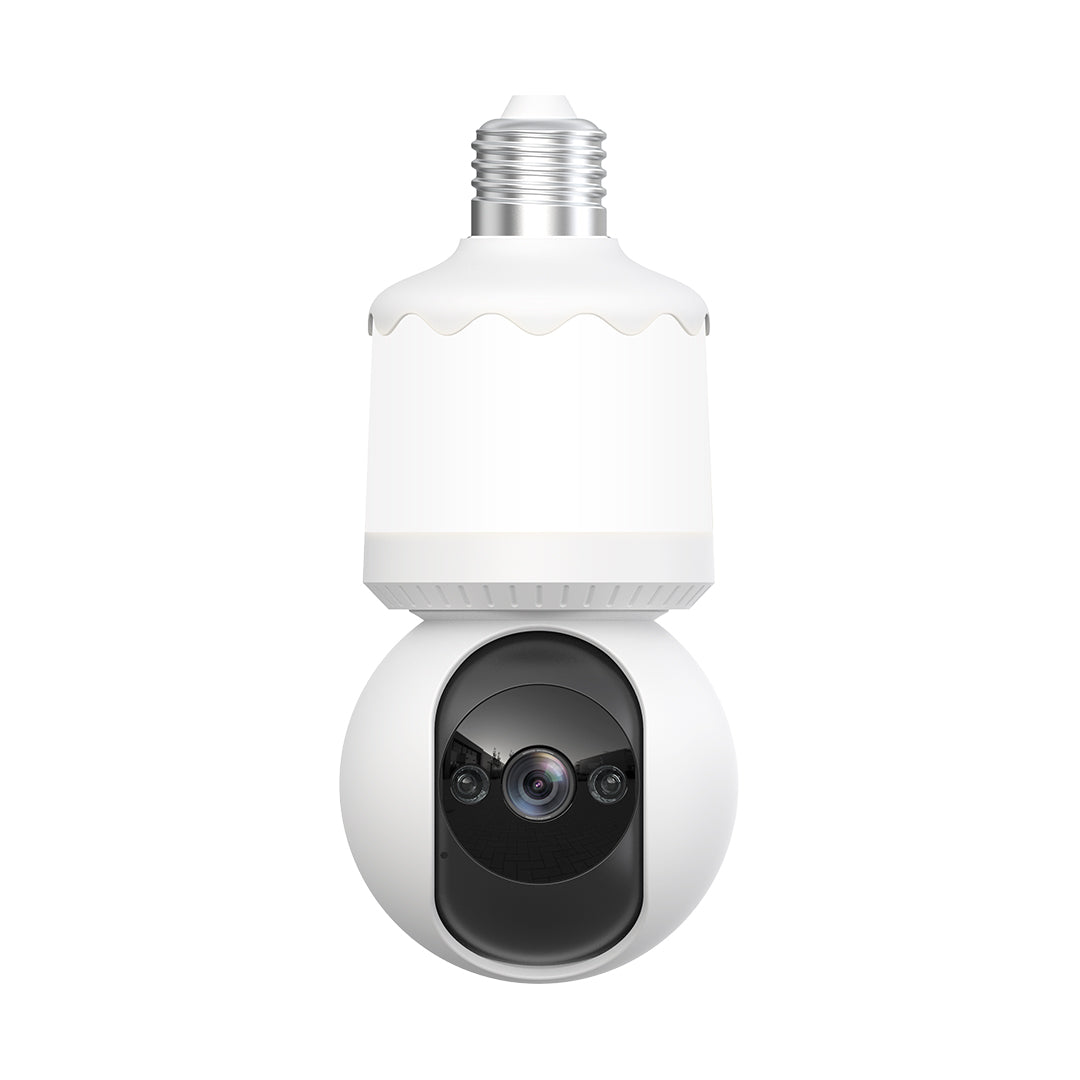 Copertura a 360 gradi della telecamera lampadina in una stanza