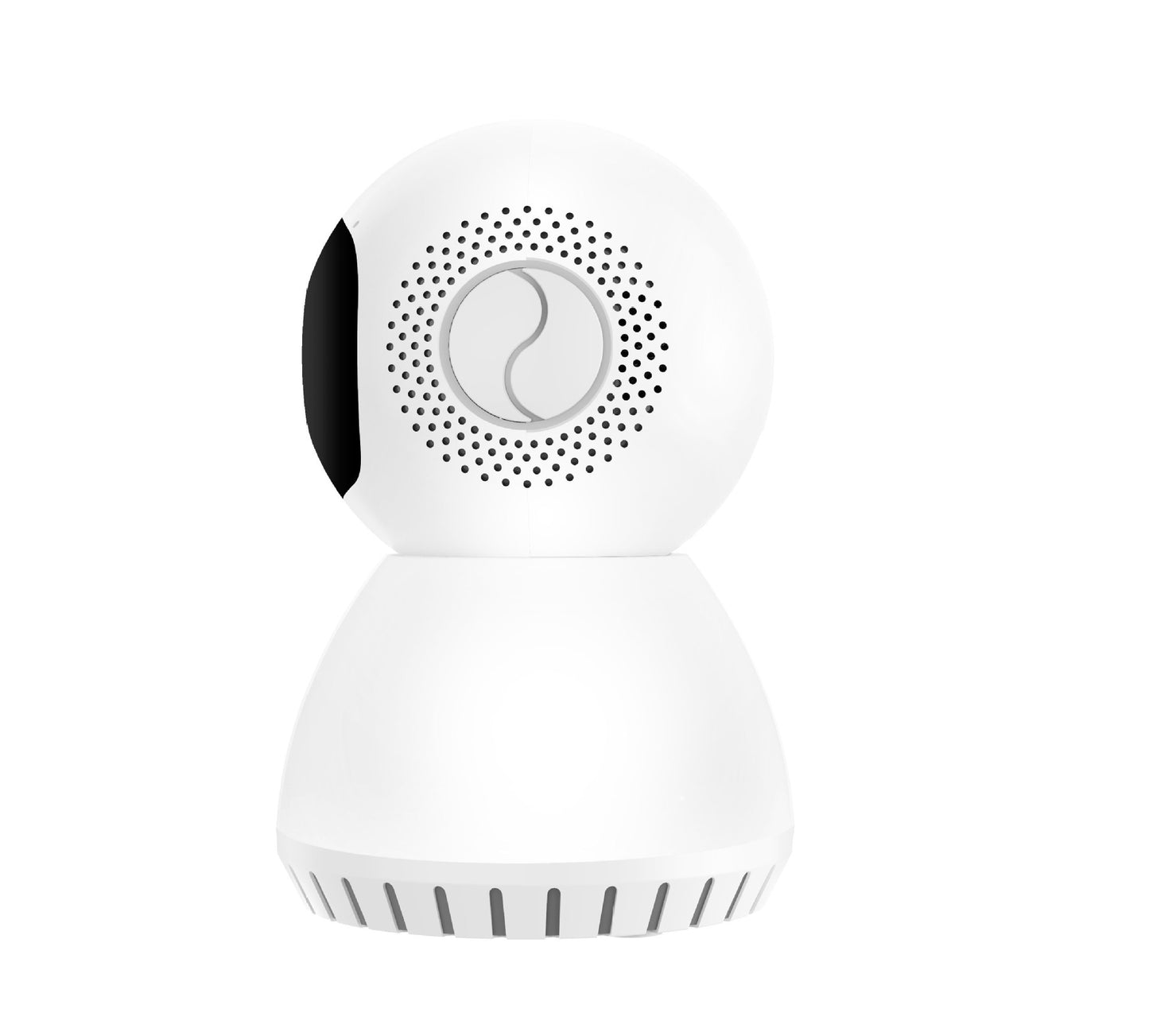 Dettaglio dell'obiettivo e dei LED a infrarossi della telecamera WiFi 1080P