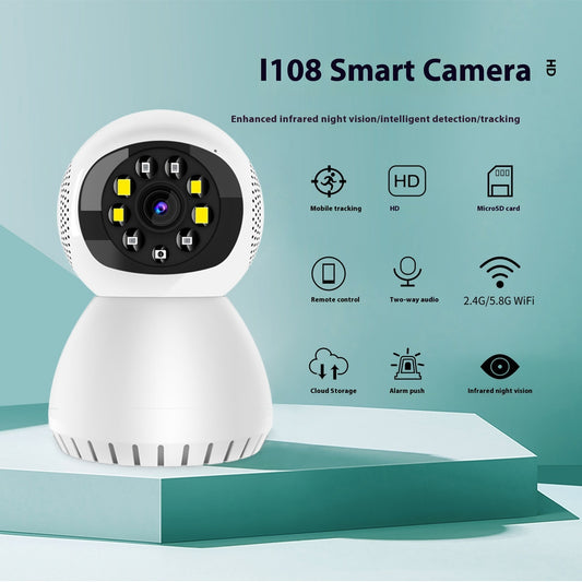 Telecamera WiFi 1080P vista laterale con staffa di fissaggio orientabile