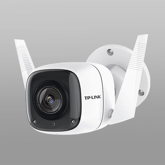 Telecamera da esterno 1080P vista frontale con obiettivo e LED a infrarossi