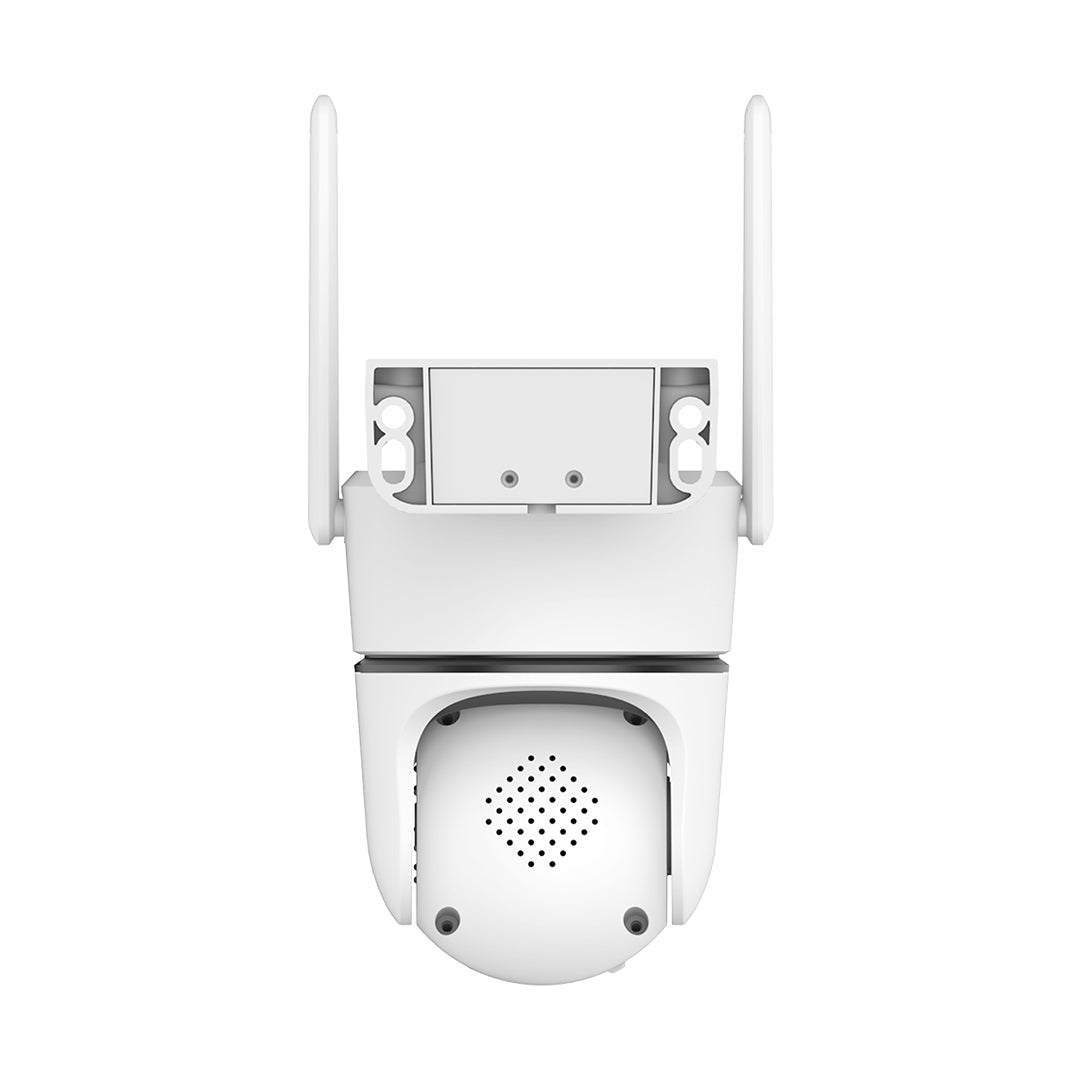 Telecamera WiFi installata a parete per sorvegliare l'ingresso di casa